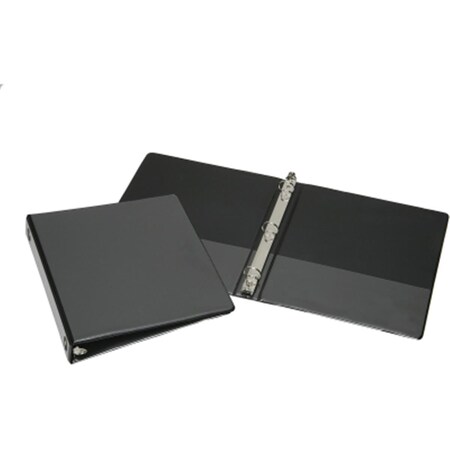 Made-To-Stick 751001 11 x 8.5 in. Round Ring Binder - Black, 1 in. Capacity MA2491394